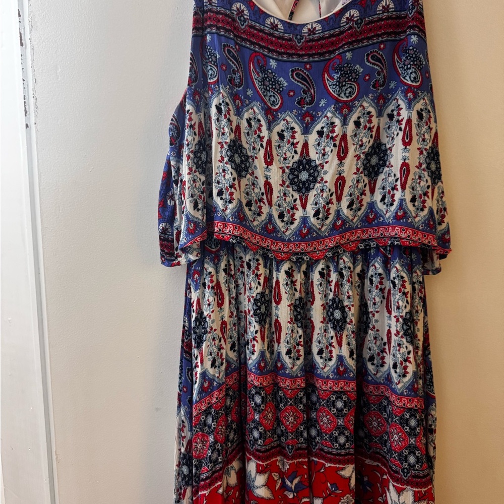 Multicolor Paisley Midi Dress